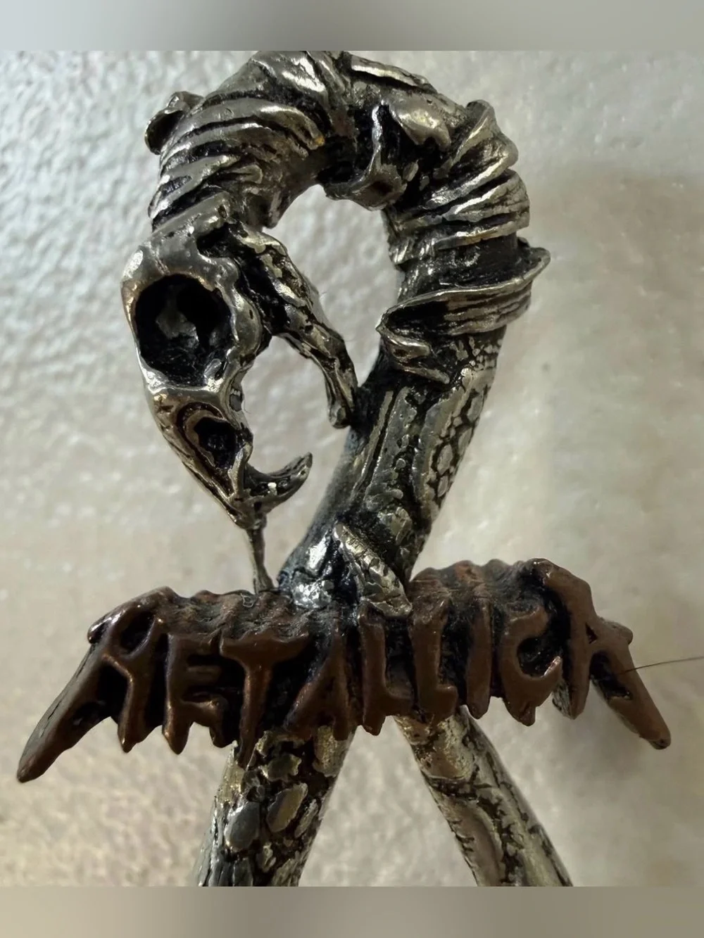 RARE Vintage 1992 Metallica Snake Pin Don't Tread On Me Brockum Poker UK Pewter